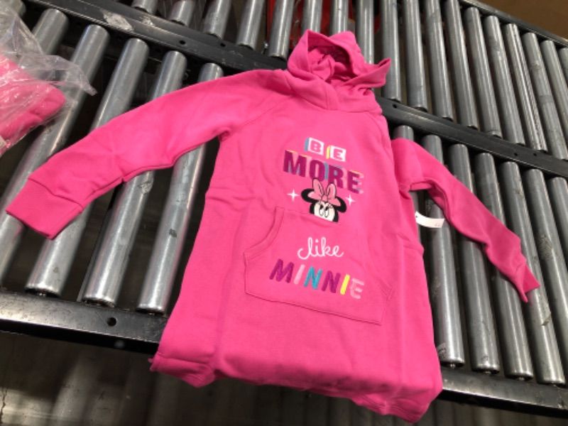Photo 2 of Amazon Essentials Disney | Marvel | Star Wars | Frozen | Princess Girls and Toddlers' Fleece Long-Sleeve Hooded Dresses XL size
