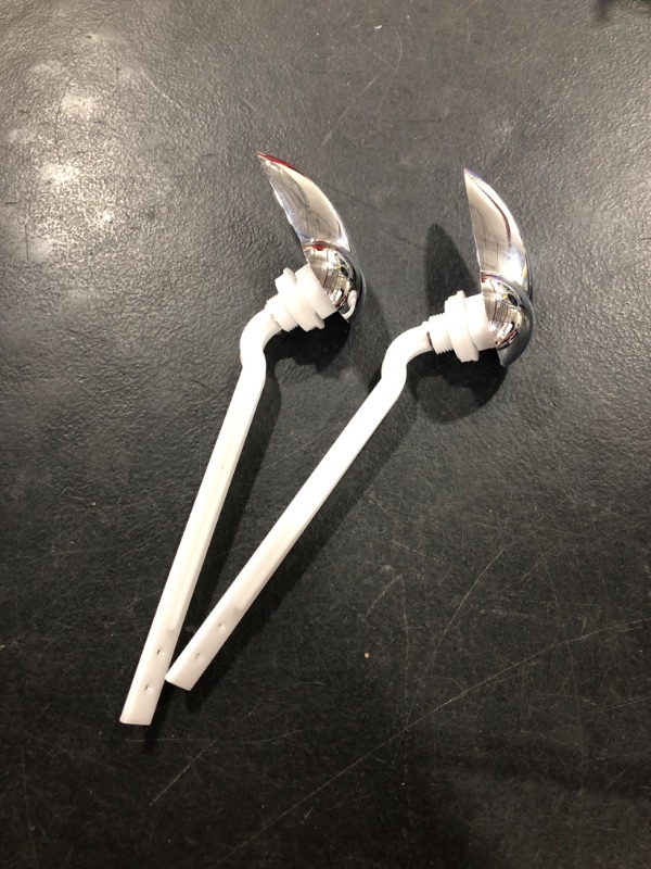 Photo 1 of 2 Pack Universal Toilet Flush Handle Replacement Kit, Compatible with American Standard Toilet Handle Parts Left Hand Trip Lever 738995-0020A Champion4, White Toilet Bowl Flusher Handles Repair Kit