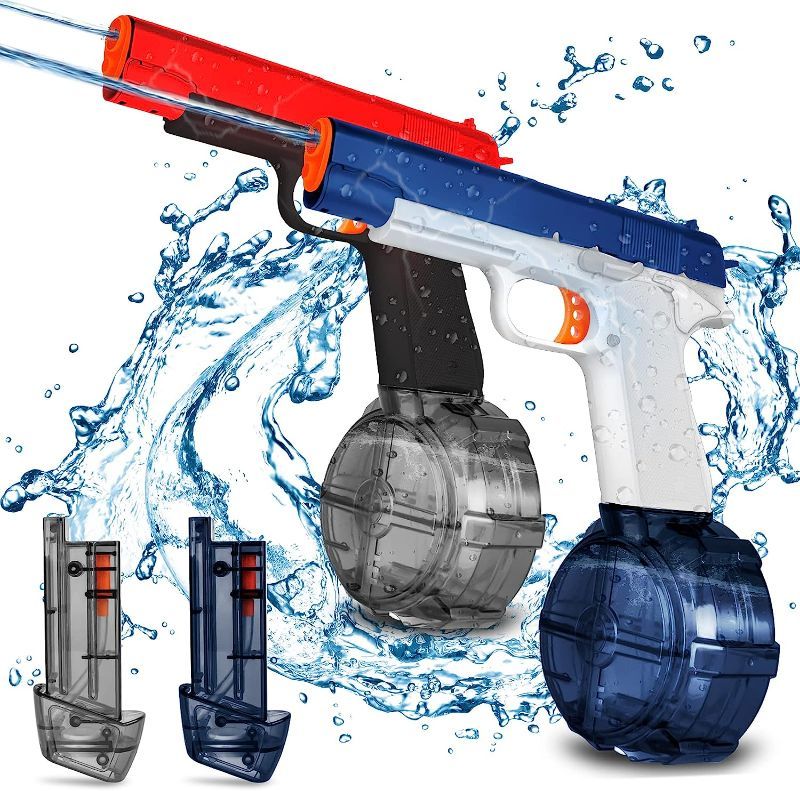 Photo 1 of Electric Water Guns, Automatic Squirt Guns for Kids 12 Ages Over, Powerful Water Gun up to 32FT, Water Pistol Summer Toy for Outdoor Pool Water Fighting, Double