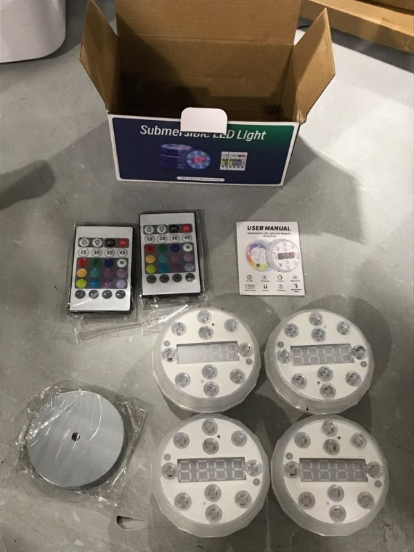 Photo 2 of Pool Light, Diving LED Pool Light, IP68 Waterproof, Underwater Timer Pool Light 3.54" (4-Pack)