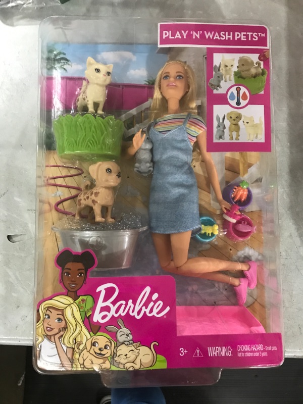 Photo 1 of Barbie Play N Wash Pets Doll And Playset