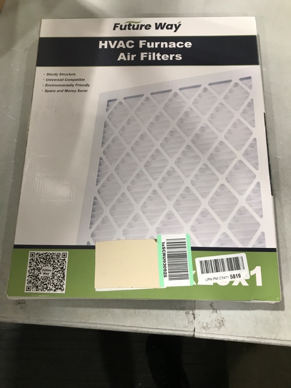 Photo 1 of Future Way 16x20x1 Air Filter, MERV 8, MPR 700, Assembly Kit with 1 Reusable ABS Frame & 8 Filters for AC Furnace, Actual Size: 15-11/16 x 19-11/16 x 3/4 inch