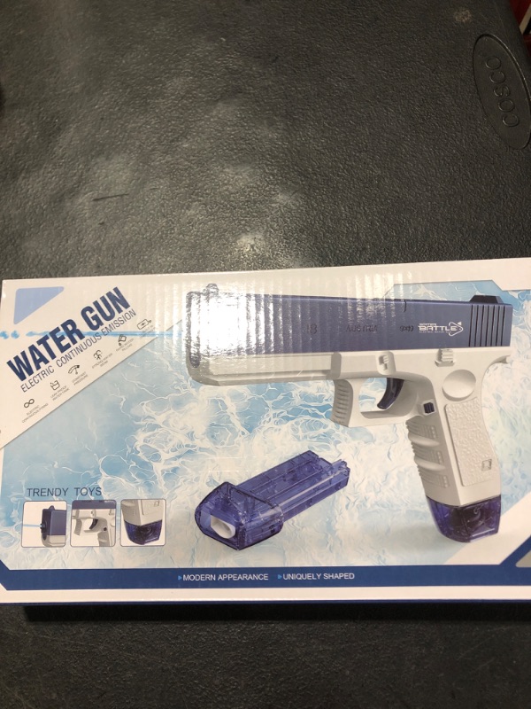 Photo 1 of Electric Water Gun Automatic Water Squirt Guns with 58CC+58CC Large Capacity Water Toy Guns for Adults Boys Girls Summer Swimming Pool Party Beach Outdoor(Blue) One Size Blue-1