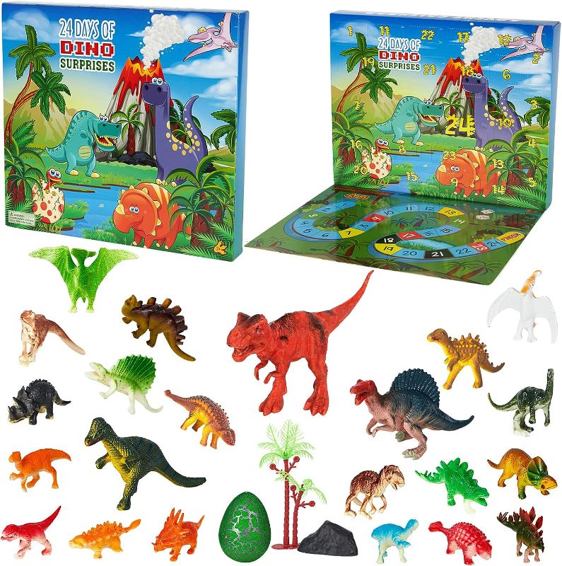 Photo 1 of Advent Calendar 2022 Dinosaurs 24 Days Christmas Countdown Calendar, Christmas Stocking Stuffers Gifts, Xmas Party Favors Gifts
