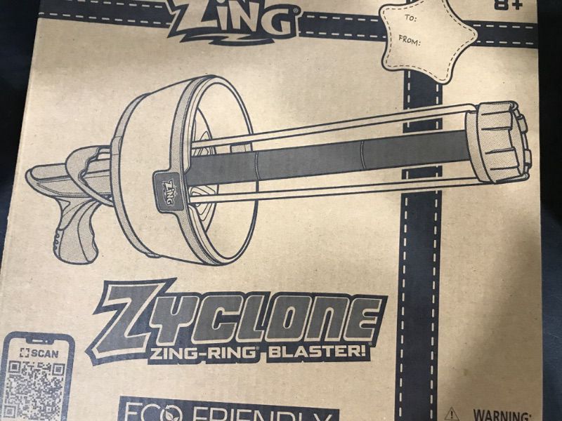 Photo 2 of Zing Zyclone Zing-Ring Blaster - Includes 1 Zyclone and 1 Zing-Ring, Launches Rings up to 75 feet, Great for Outdoor Play
