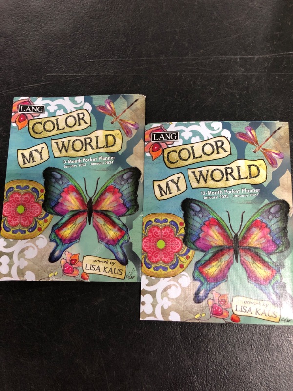 Photo 2 of LANG COLOR MY WORLD 2023-2024 MONTHLY POCKET PLANNER 2 PACK 