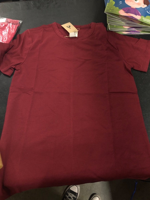 Photo 2 of  Medium Dark Red Amazon Aware Women's Perfect Short-Sleeve T-Shirt (Available in Plus Size) (Previously