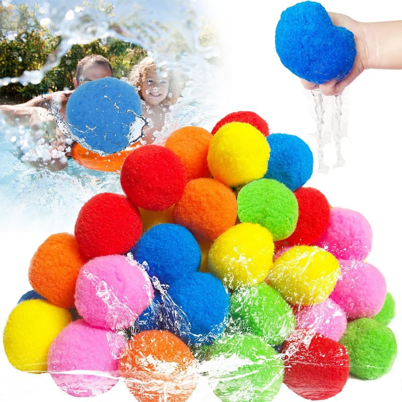 Photo 2 of YUFUL Reusable 60pcs Water Balls Set - Water Toys for Kids and Adult, Fun Outdoor Summer Activities for Boys & Girls, Perfect for Pool and Backyard, Ideal for Outdoor Activities & Kids Summer Toys!