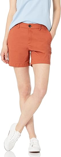 Photo 2 of Amazon Essentials Women's 5 Inch Inseam Chino Short (Available in Plus Size)