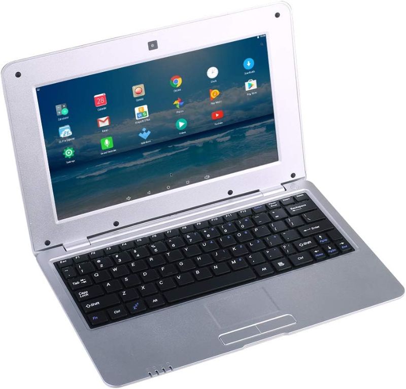 Photo 1 of Goldengulf 10.1 Inch Portable 8GB Computer Laptop PC Quad Core Android 6.0 Mini Netbook Slim and Lightweight Notebook Webcam Netflix YouTube Google Player Flash (Silver)