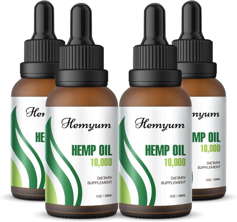 Photo 1 of (4 Pack) Organic Hemp Oil Maximum Strength - Natural Hemp Tincture Drop - Vegan, Non-GMO, Organically Grown in USA
EXP:12/27/2023
