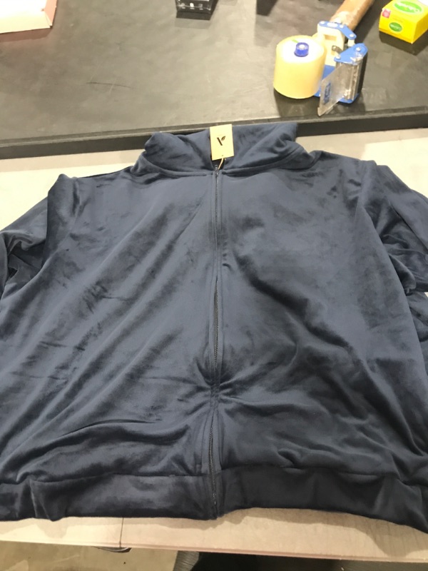 Photo 1 of Amazon Aware Women's Slim Fit Velour Hoodie 6X Navy