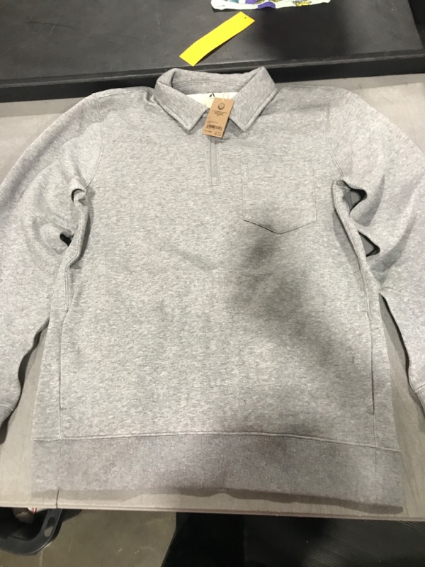 Photo 2 of Amazon Aware Men's Fleece Half Zip Sweatshirt Medium Grey Heather