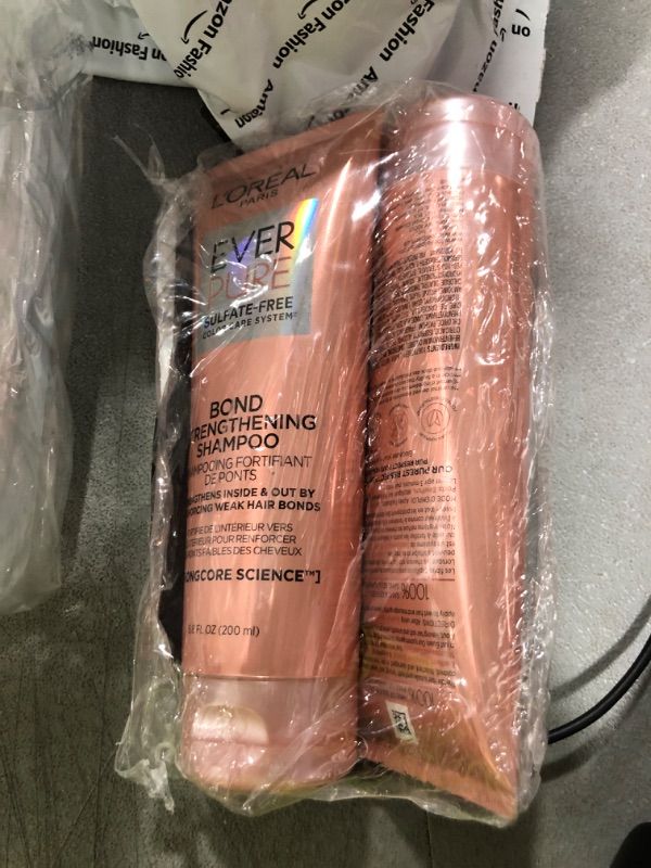 Photo 2 of L'Oreal Paris, Bond Repair Shampoo and Conditioner, Strengthens & Repairs Weak Hair in 1 Use with System, Sulfate Free & Vegan, EverPure, 6.8oz (1 kit) Bond 2 Count (Pack of 1)