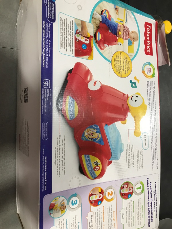 Photo 2 of Fisher-Price Laugh & Learn Toddler Ride-On, Smart Stages Scooter, Musical Learning Toy with Motion-Activated Songs for Ages 1+ Years