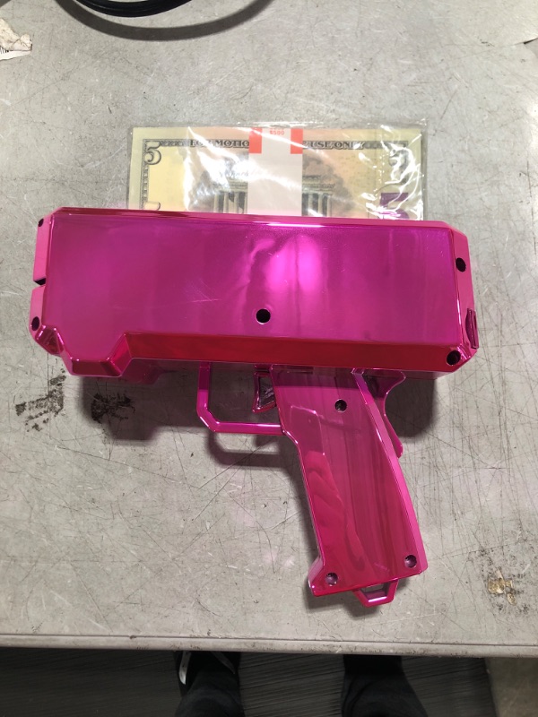 Photo 2 of RUVINCE Money Gun Shooter Money Gun for Movies That Look Real, Prop Gun Make it Rain, Handheld Cash Gun for Game Movies Party Pink