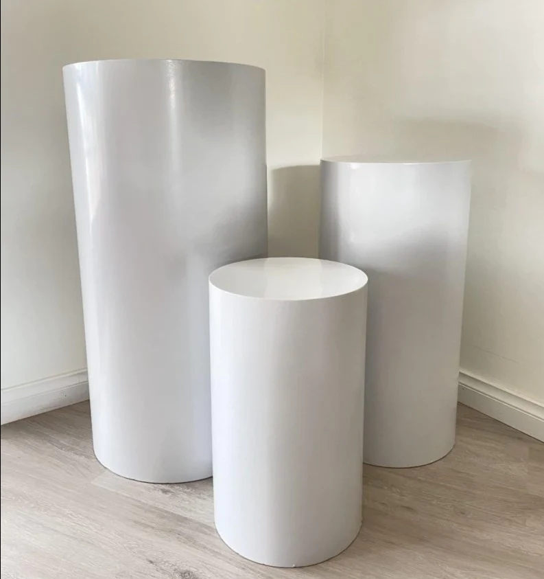 Photo 1 of 3PC white display pedestal