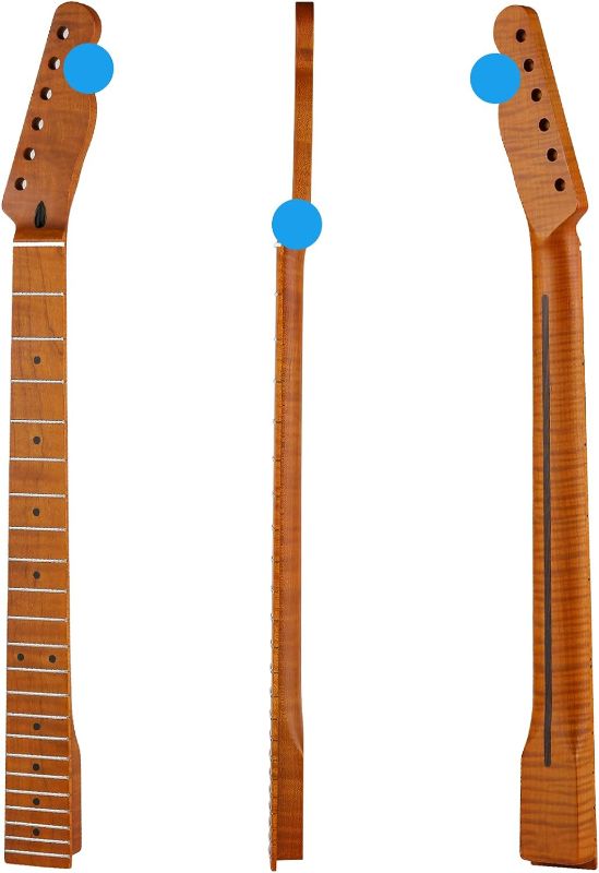 Photo 1 of 22 Fret TL Canadian Roasted Maple Professional Electric Guitar Neck (Bone Nut) Matte