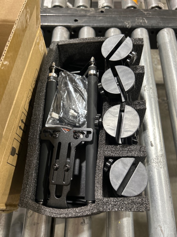 Photo 1 of ATOMSTACK R3 Pro Laser Rotary Roller, Engraving Auxiliary Module for Laser Engraver, 360° Y-axis Rotating Roller for Carving of Goblet/Cylindrical/Round/Oversized Objects (R3 Pro Rotary Roller)