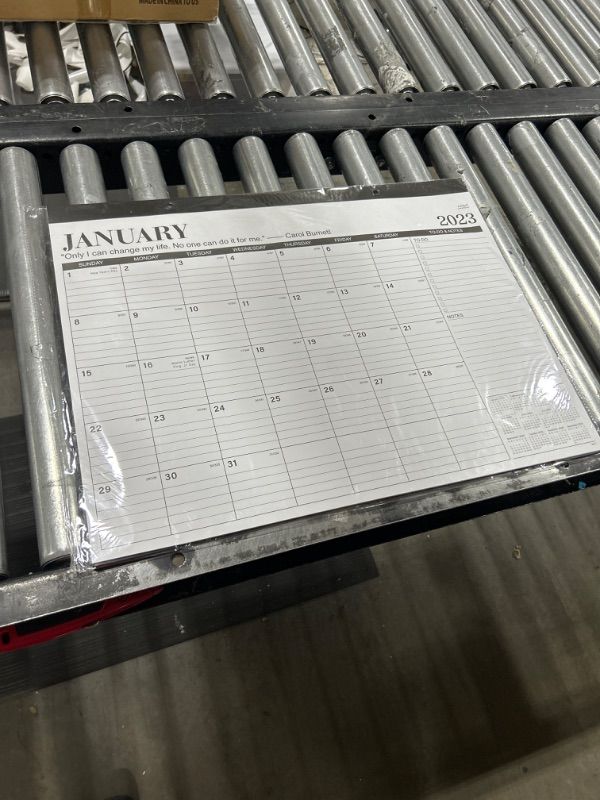 Photo 1 of 2023-2024 Desk Calendar - Large Desk Calendar 2023-2024, Jul. 2023 - Dec. 2024, 22" x 17", Thick Paper with Corner Protectors, Large Ruled Blocks, 2 Hanging Hooks, To Do & Notes - Classic Black new edition