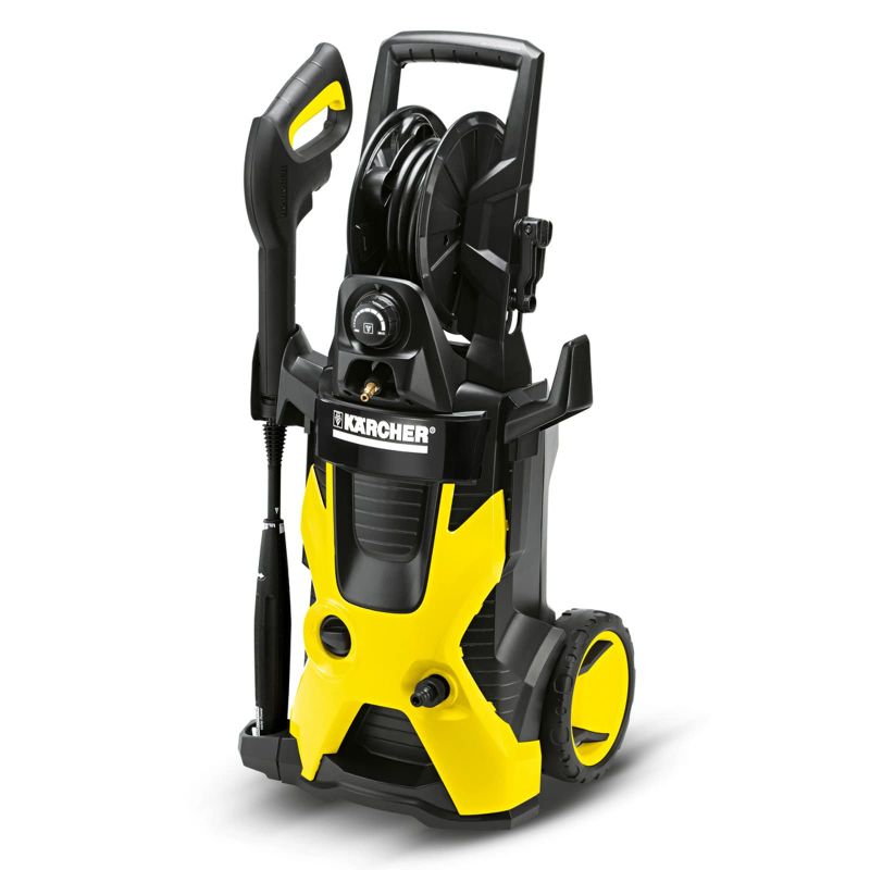 Photo 1 of Karcher K 5 Premium 2000 PSI 1.4 GPM Electric Power Induction Pressure Washer with Vario Power & Dirtblaster Spray Wands, Pressurized Hose Reel, & Adjustable Detergent Tank K5 Premium Washer