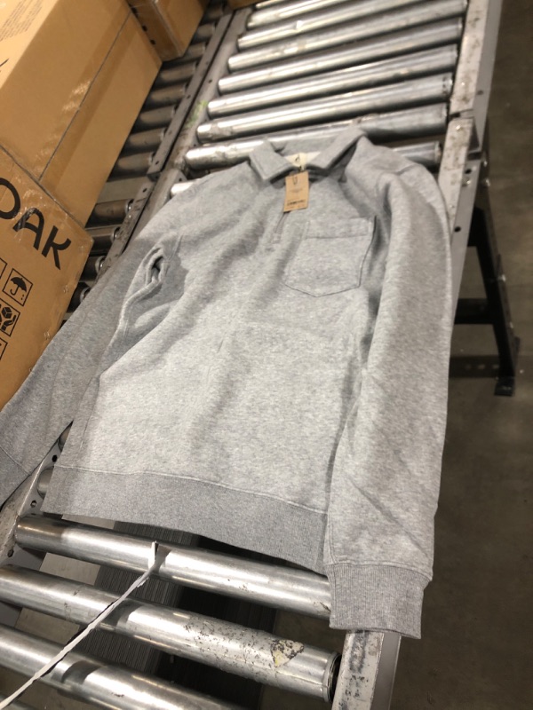 Photo 2 of Amazon Aware Men's Fleece Half Zip Sweatshirt Medium Grey Heather