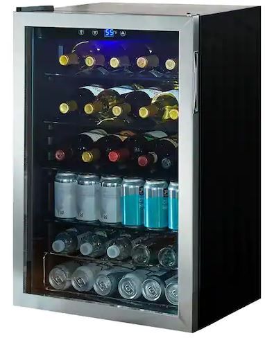 Photo 1 of 4.3 Cu. ft. Wine and Beverage Cooler in Stainless Steel
