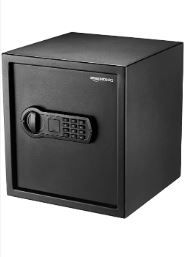 Photo 1 of Amazon Basics Steel Home Security Safe with Programmable Keypad - Valuables -