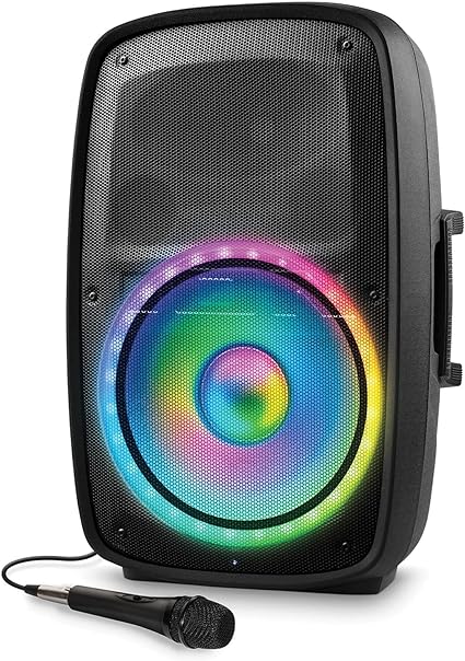 Photo 1 of 
Roll over image to zoom in
Ion Audio Total PA Glow Max - Bluetooth Speaker 500W PA System with Microphone Stand and LED Lights 