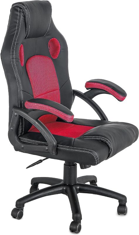 Photo 1 of Comfty CFTYGC135 Chairs, Multicolor, Black/Red
