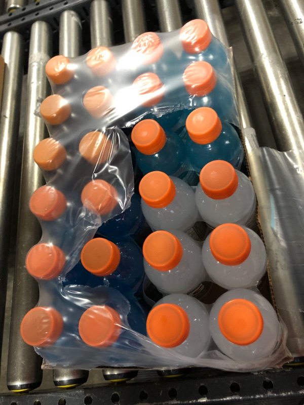 Photo 2 of 24 pack of 12 oz gatorades grape/glace freeze/cool blue/ glace cherry
Best by:07/23/23