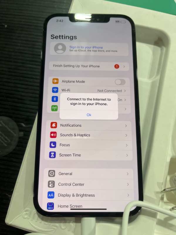 Photo 1 of Apple iPhone 12 Pro Max, 256GB, Pacific Blue -  (Renewed Premium) - UNKWOWN NETWORK 
