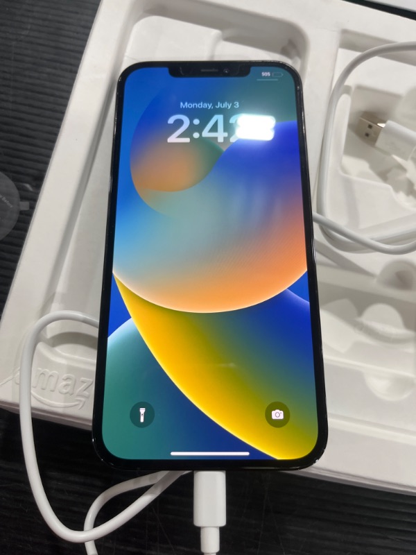Photo 1 of Apple iPhone 12 Pro Max, 256GB, Pacific Blue -  (Renewed Premium) - UNKWOWN NETWORK 

