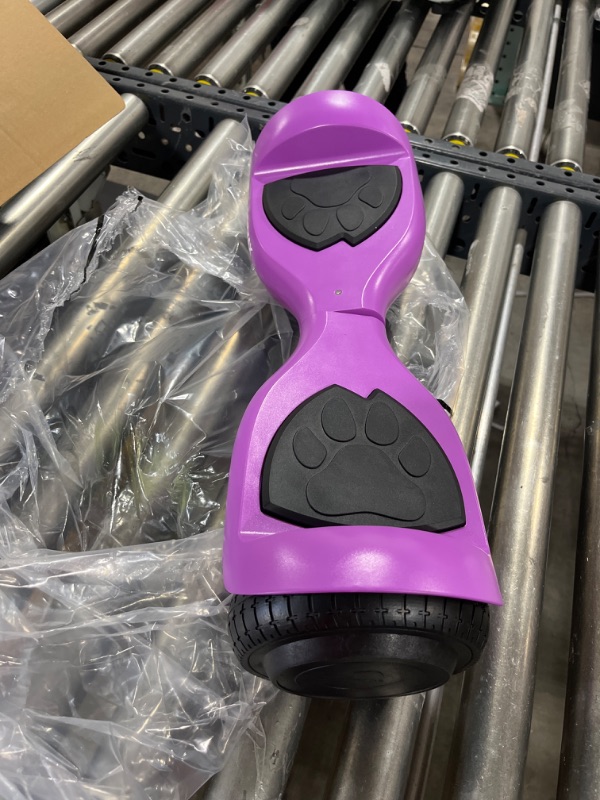 Photo 3 of Gotrax Lil CUB Hoverboard for Kids, 6.5" Wheels & LED Front Light, Max 2.5 Miles and 6.2mph Power by Dual 150W Motor, UL2272 Safety Certified Self Balancing Scooter Gift for 44-88lbs Kids Age 6-12 purple