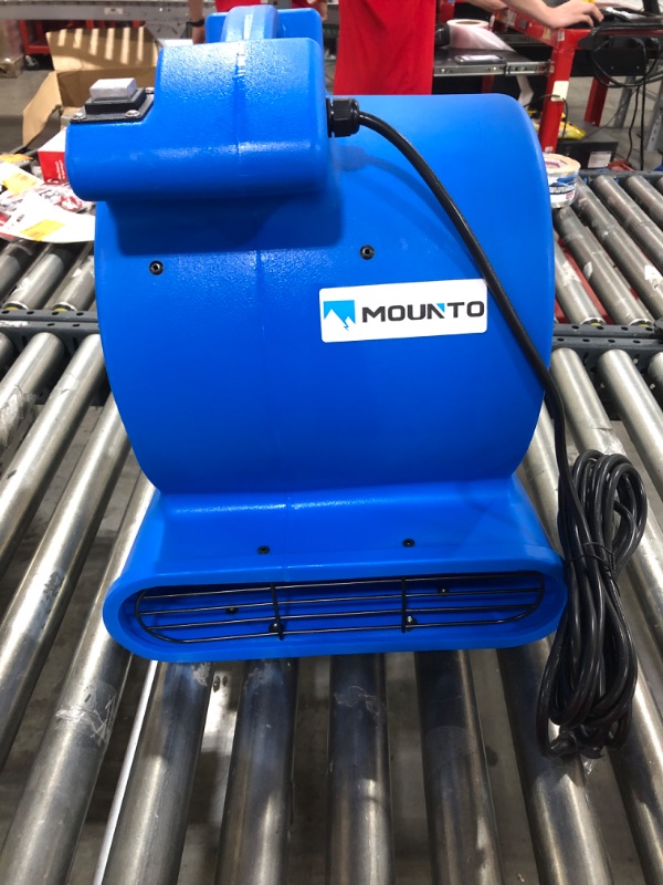 Photo 2 of Mounto 2-Speed 1/2HP 2200CFM Air Mover Floor Carpet Dryers (Blue)