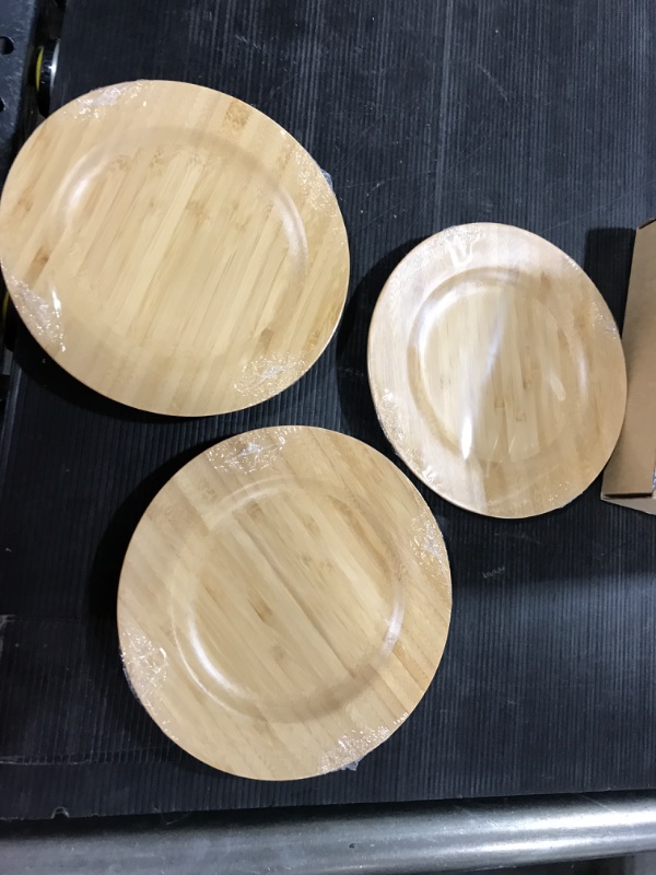 Photo 1 of 3 piece bamboo plate set