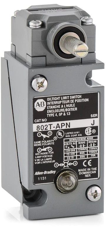 Photo 1 of 802T-AP Limit Switch, NEMA Type 4/13 Oiltight, Plug-in, Lever Type, Spring Return WITH LIGHT INDICATOR  - 5 PIECES //
802T Series Limit Switch for Use with 802T Limit Switch - 18 PIECES  //