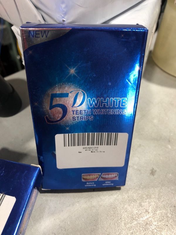 Photo 1 of 28pcs Teeth Whitening Strips, 5D Whitener Strip Professional Effects, 14 Treatments Sensitivity Free & Peroxide Free Portable Teeth Whitening Strip Kit Dental Teeth Whitener Strips