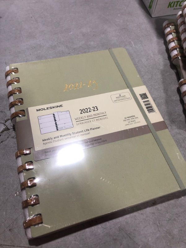 Photo 2 of Moleskine 2022-2023 Spiral Academic Planner, 12M, Extra Extra Large, Crush Kiwi, Hard Cover (8.5 X 11)
