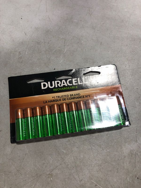 View 2 of Duracell Rechargeable AA Batteries, 12 Count Pack, Double A Battery for Long-lasting Power, All-Purpose Pre-Charged Battery for Household and Business Devices 12 Count (Pack of 1)