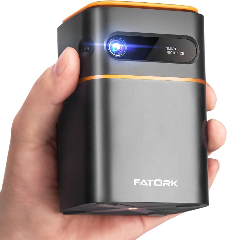 Photo 1 of FATORK Mini Projector, 5G WiFi with Bluetooth DLP Portable Movie Projectors, Pocket Outdoor Projector for Phone 1080P HD Support Wireless Video Travel Short Throw, Compatible with iOS/Android/HDMI/USB 