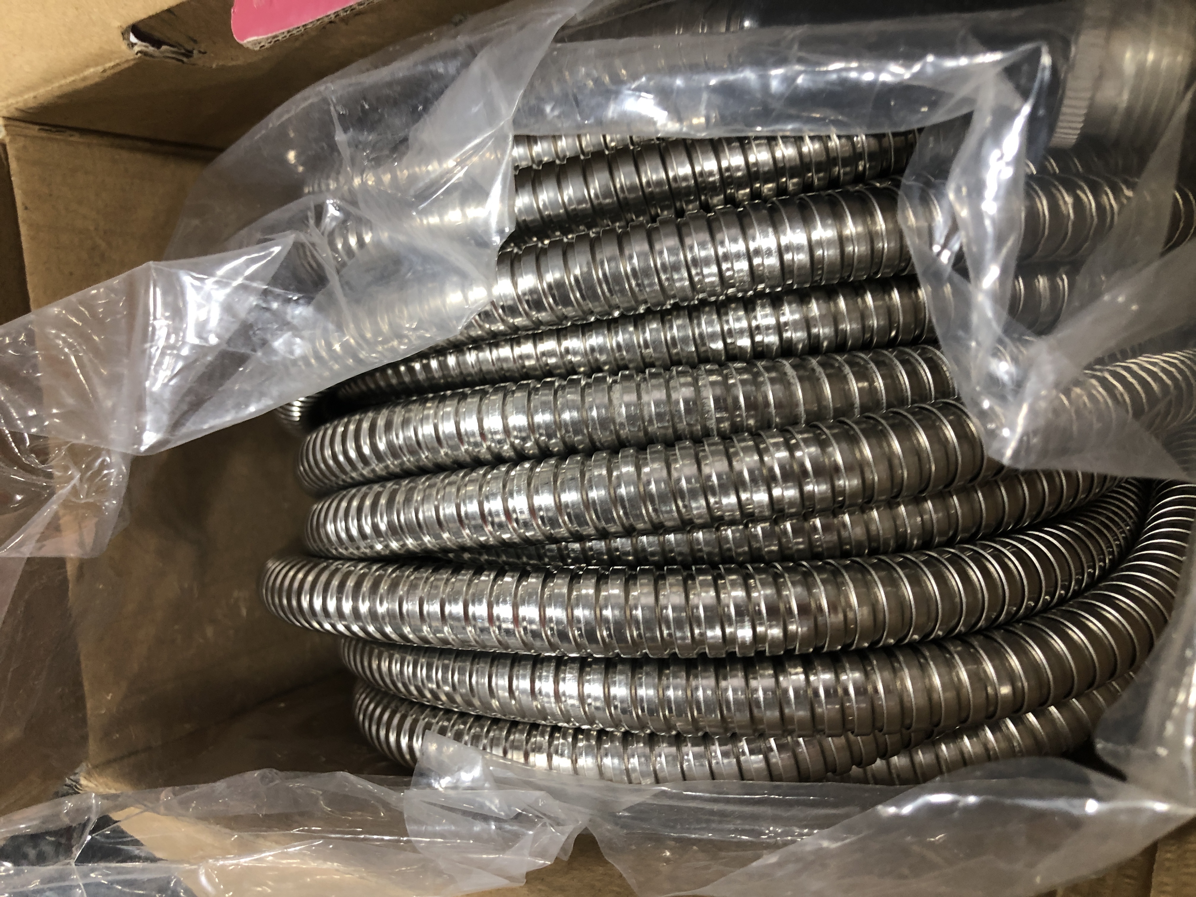Photo 1 of 100ft Garden Hose Made by Metal with Super Tough and Soft Water Hose, Household Stainless Steel Hose, Durable Metal Hose with Adjustable Nozzle