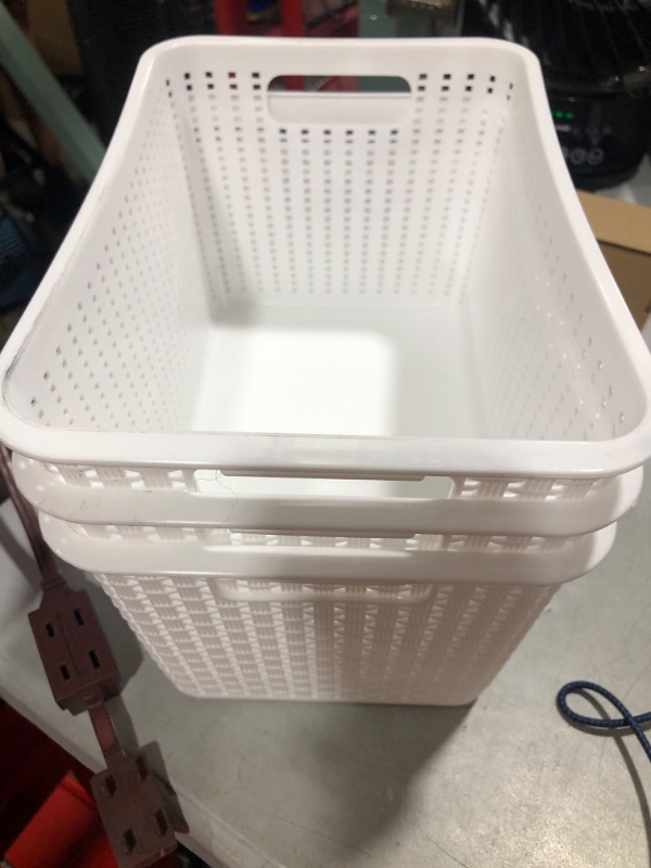 Photo 1 of 3 Packs Small Plastic Storage Baskets, Pantry Organizing Bin