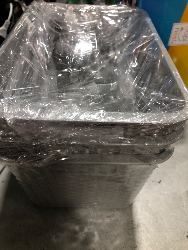 Photo 1 of 3 Packs Small Plastic Storage Baskets, Pantry Organizing Bin