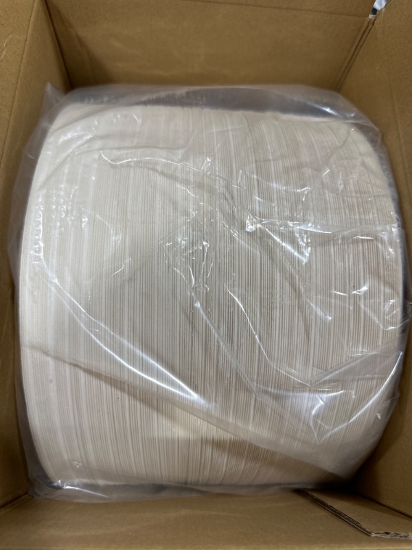 Photo 2 of 150 Pack Compostable Disposable Paper Plates 10 inch Super Strong Paper Plates 100% Bagasse Natural Biodegradable Eco-Friendly Sugarcane Plates(white) 10 in White