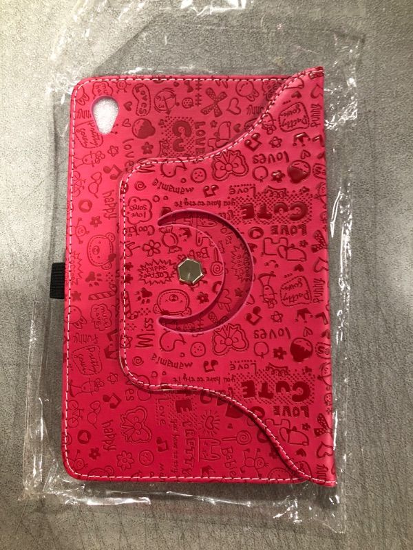 Photo 2 of Bige for Alcatel Joy Tab 2 Case,360 Degree Rotary Stand with Cute Pattern Cover for 8" Verison Alcatel TCL Tab 8 (Model TCL 9038s)/T-Mobile Alcatel Joy Tab 2 8 (Model 9032Z) Tablet,Rose Red