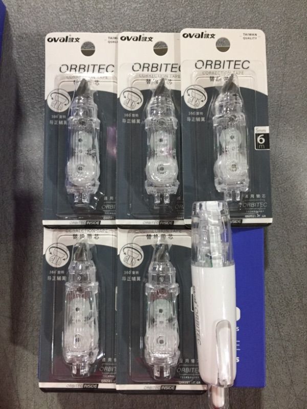 Photo 1 of KILINEO Refillable Retractable White Out Correction Tape, White Out Tape, Japanese Aesthetic Cute White Out for Office Supplies, 6 PCS (ZH-56)