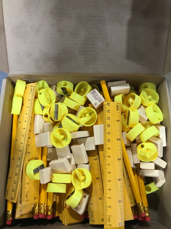 Photo 1 of 200PS SCHOOL SUPPLIES PENCIL-SHARPENERS-ERASERS- RULERS