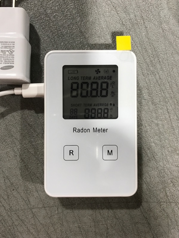 Photo 2 of Home Radon Detector, Portable Radon Meter, Long and Short Term Monitor, Rechargeable Battery-Powered, Radon Test Kit 
