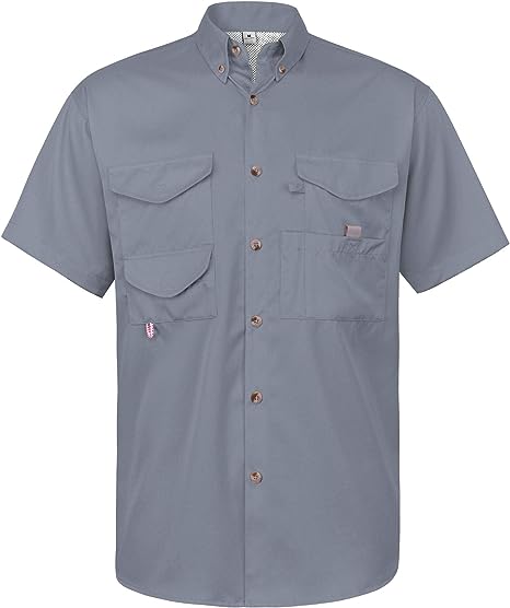 Photo 1 of Alimens & Gentle Short Sleeve Fishing Shirt Wicking Fabric Sun Protection Casual Button Down Shirts- 5x 
